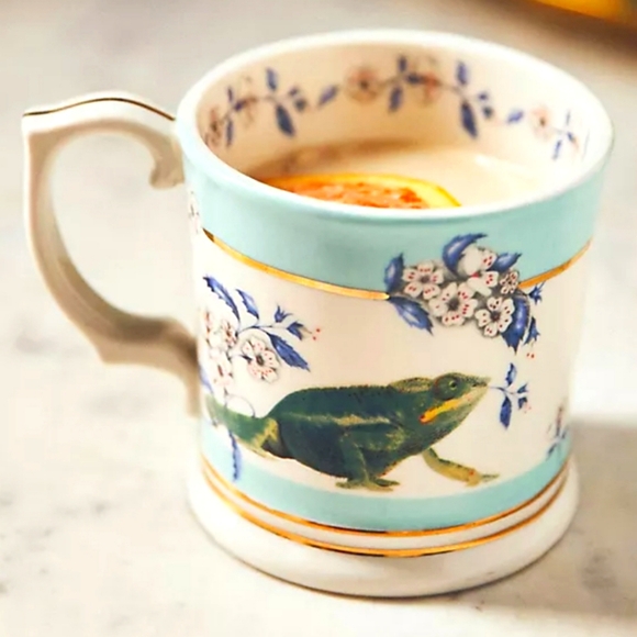 Lou Rota Anthropologie Exclusive CHAMELEON Handcrafted Stoneware Coffee Mug NIB - Picture 1 of 11
